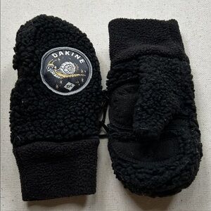 Dakine Black Fleece Kids Mittens
